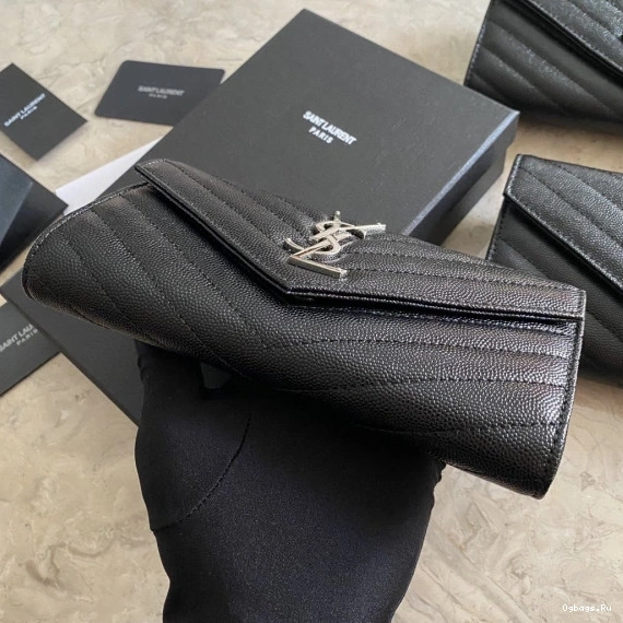 YSL LARGE MONOGRAM FLAP WALLET 0716